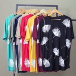 1225 - تیشرت زنانه نگین و چاپی مدل ژینگو بسته 8 عددی ( عمده )