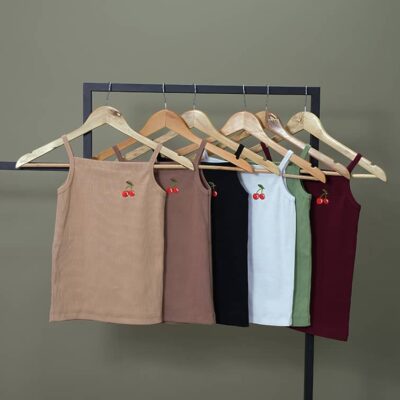 6567 - تاپ فانریپ گلدوزی مدل آلبالو بسته 6 عددی ( عمده )