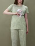 1260 - تیشرت و شلوار سایز بزرگ استیری مدل انیمه بسته 4 عددی ( عمده ) - تصویر 3