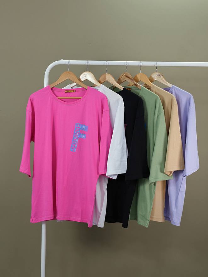 6614 - تیشرت لانگ پشت چاپی مدل FENDI بسته 6 عددی (عمده)