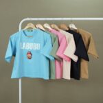 6648 - تیشرت کراپ خرجکار لبوبو مدل LABUBU بسته 6 عددی ( عمده )