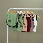 4939 - ست نیم تنه و شورت باشگاهی طرح sport بسته 6 عددی (عمده)
