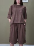 1356 - ست تیشرت باکسی و شلوار مدل بسکتبالی بسته 5 عددی ( عمده ) - Image 3