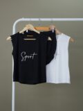 6721 -ست تاپ و شورت مدل sport بسته 6 عددی ( عمده )