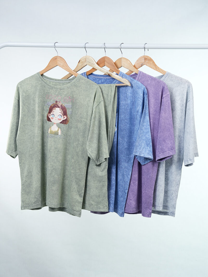 2003 - تیشرت و شلوار سایز بزرگ مدل دختر بسته ۴ عددی (عمده)