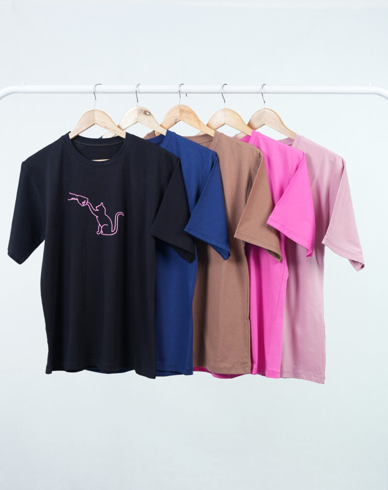 6754 - تیشرت گربه مهربون بسته ۱۲ عددی (عمده)