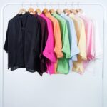 1399 - شومیز تک جیب رزی بسته 9 عددی ( عمده )