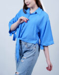 1412 - شومیز نگین دار گره ای بسته 9 عددی ( عمده ) - Image 3